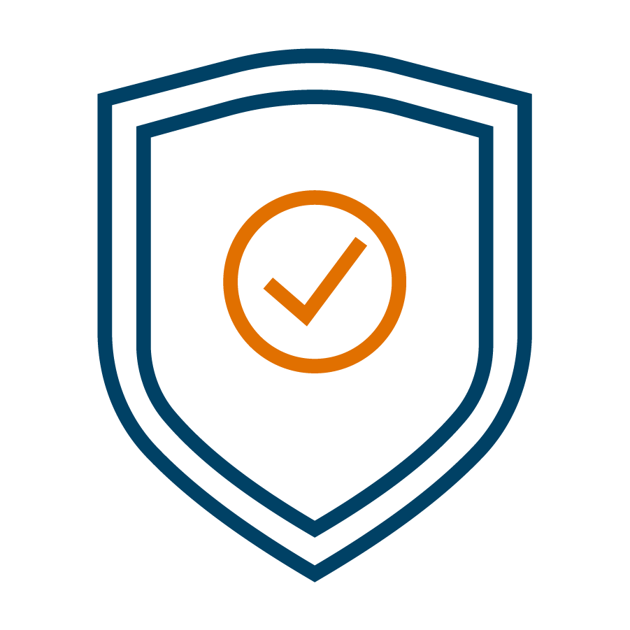 Security Shield with Checkmark Graphic